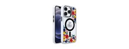 For iPhone 11 (XI6.1) Design Quotation [Magnetic Circle] Transparent Shockproof Hybrid - Floral B
