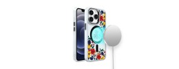 For iPhone 11 (XI6.1) Design Quotation [Magnetic Circle] Transparent Shockproof Hybrid - Floral E