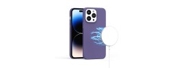 For iPhone 11 (XI6.1) DiscChrome Circle With Chromed Tempered Glass Screen Protector PU UV Leather Case - Purple