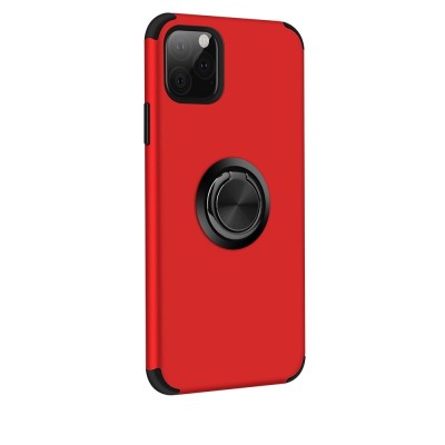 For iPhone 11 (XI6.1) Loop Hybrid with [Magnetic Ring Circle] 360  degrees Rotational Kickstand Case Cover - Red