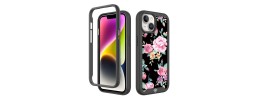 For iPhone 11 (XI6.1) METKASE PremiumÃ‚Â Exquisite Design Hybrid in Slide-Out Package - Tropical Romantic Colorful Roses Floral