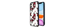 For iPhone 11 (XI6.1) METKASE Premium RANK Design Fused Hybrid in Slide-Out Package - Tropical Romantic Colorful Roses Floral
