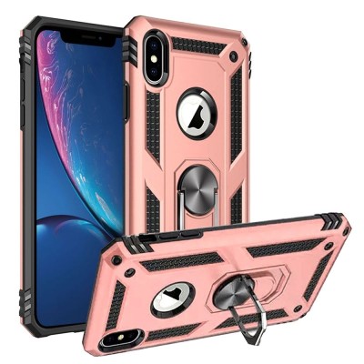 For iPhone 11 (XI6.1) Magnetic Ring Glitter 3in1 Hybrid Case Cover - Pink