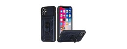 For iPhone 11 (XI6.1) Magnetic Ring Stand Classic Design FULL Camera Protection Hybrid Case - Blue