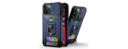 For iPhone 11 (XI6.1) Magnetic Ring Stand Classic Design FULL Camera Protection Hybrid Case - Dark Purple