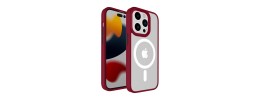 For iPhone 11 (XI6.1) PU Leather with inner [Magnetic Circle] Colored Metal Buttons - Burgundy