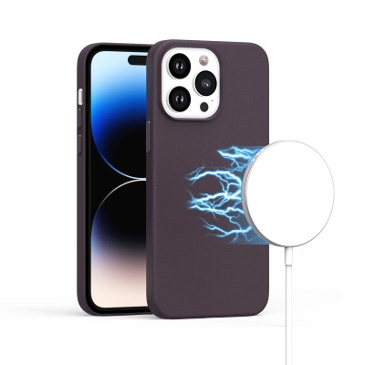For iPhone 11 (XI6.1) PU Leather with inner [Magnetic Circle] Colored Metal Buttons - Ink