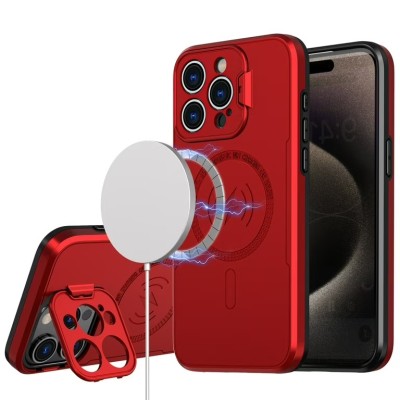 For iPhone 11 (XI6.1) Premium Circle [Magnetic Circle] KickKickstand - Red