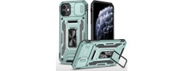 For iPhone 11 (XI6.1) Push Mount Friendly Camera Protective [Ring Stand] Hybrid Case - Gray