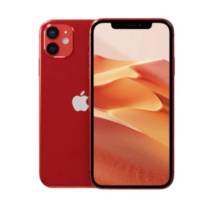 For iPhone 11 (XI6.1) SQUARE Hearts Passion [Magnetic Circle] Design Ornaments Chrome Hybrid - Red