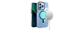 For iPhone 11 (XI6.1) SQUARE Hearts Passion [Magnetic Circle] Design Ornaments Chrome Hybrid - Teal