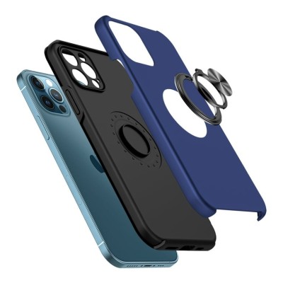 For iPhone 11 (XI6.1) Sturdy Bracket Kickstand Magnetic Hybrid - Blue