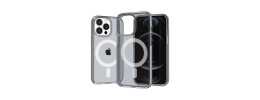For iPhone 11 (XI6.1) Sturdy Ultra [Magnetic Circle] Thick 3mm Transparent Hybrid - Smoke