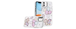 For iPhone 11 (XI6.1) Resin Epoxy Design Diamond Metal Edged Hybrid Case - K