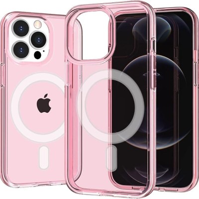 For iPhone 11 (XI6.1) Sturdy Ultra [Magnetic Circle] Thick 3mm Transparent Hybrid - Pink