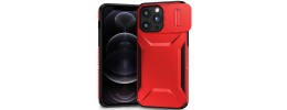 For iPhone 12/12 PRO Ultimate U Design Hybrid with Camera Window Covering - Red
