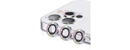 For iPhone 12 Pro (Camera Punch) 3 Camera Colored Edged Tempered Glass - Silver