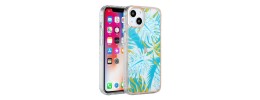 For iPhone 12 Pro (Camera Punch) Botanic Floral 3D Design Hybrid Case Cover - C