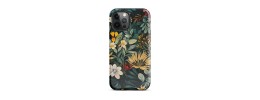 For iPhone 12 Pro (Camera Punch) Botanic Floral 3D Design Hybrid Case Cover - D