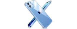 For iPhone 12 Pro (Camera Punch) Gold Plated Chrome Transparent Clear Thick TPU Case Cover - Blue