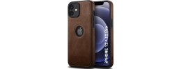 For iPhone 12 Pro (Camera Punch) HIP Design Stick On Leather Hybrid Case Cover - B