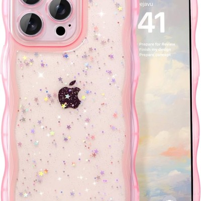 For iPhone 12 Pro (Camera Punch) HOLI Colorful Epoxy Glitter Hybrid TPU Case Cover - E