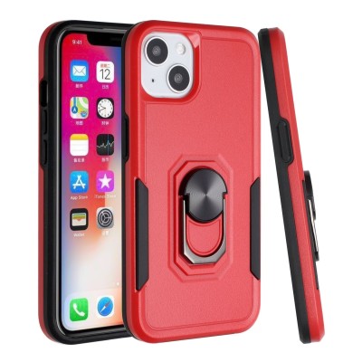 For iPhone 12 Pro (Camera Punch) (Pro Only) Electroplated Grid Diamond Lines TPU Case Cover - Red