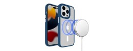 For iPhone 12 Pro Max 6.7 Core [Magnetic Circle] Colorful Buttons Thick 2mm Hybrid - Blue