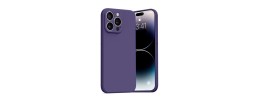 For iPhone 12 Pro Max 6.7 Disc Chrome Circle With Chromed Tempered Glass Screen Protector PU UV Leather Case - Purple