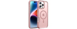 For iPhone 12 Pro Max 6.7 Floral Joy Glitter Shimmer Leather Feel Thick TPU Case - Orange/Pink