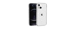 For iPhone 12 Pro Max 6.7 Glitter Ultra [Magnetic Circle] Thick 3mm Transparent Hybrid - Clear
