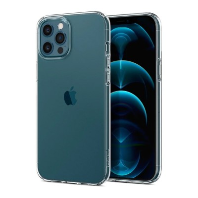 For iPhone 12 Pro Max 6.7 High Quality Transparent Gradient Shockproof Hybrid Case Cover - Teal
