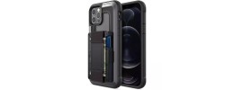 For iPhone 12 Pro Max 6.7 Luxury Wallet Card ID Zipper Money Holder Case Cover - Black