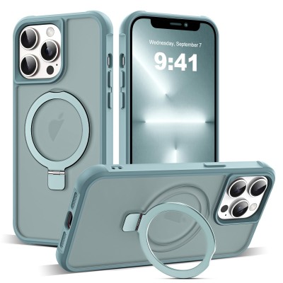 For iPhone 12 Pro Max 6.7 Magnetic RingStand Case Cover - Teal