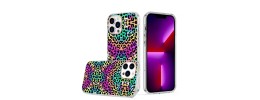 For iPhone 12 Pro Max 6.7 PU Leather Hybrid Fashion Design Case Cover - Vampire Animal Print