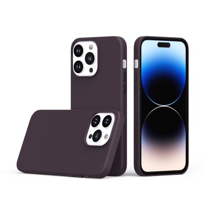 For iPhone 12 Pro Max 6.7 PU Leather with inner [Magnetic Circle] Colored Metal Buttons - Dark Cherry