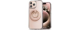 For iPhone 12 Pro Max 6.7 Ring Magnetic Kickstand Hybrid Case Cover - Rose Gold