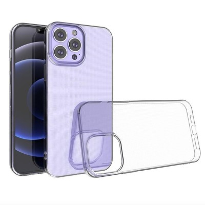 For iPhone 12 Pro Max 6.7 Simple Basic Minimalistic Transparent Clear Thick TPU Case Cover - Clear