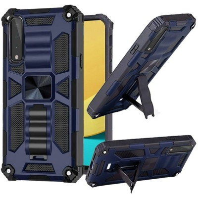 For iPhone 12 Pro Max 6.7 Sturdy Bracket Kickstand Magnetic Hybrid - Blue