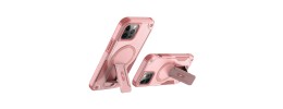 For iPhone 12 Pro Max 6.7 Sturdy Bracket Kickstand Magnetic Hybrid - Pink