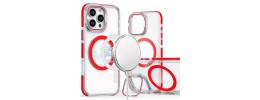 For iPhone 12 Pro Max 6.7 TRUE Transparent [Magnetic Circle] Shockproof Hybrid - Clear