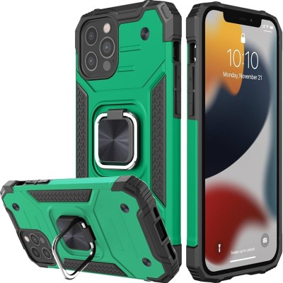 For iPhone 12 Pro Max 6.7 Travel Kickstand Clip Hybrid Case Cover -  Midnight Green