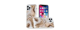 For iPhone 12 Pro Max 6.7 Vogue Epoxy Glitter Hybrid Case Cover - Stripes