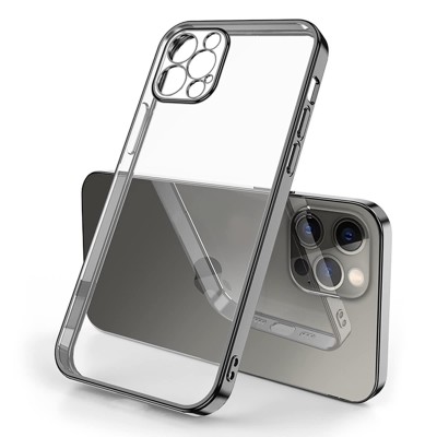 For iPhone 12 Pro Max 6.7 WaterPaint Electroplated Edged ShockProof Design Case Cover - E