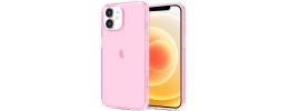 For iPhone 12 & iPhone 12 Pro 3in1 Two Tone Shockproof Transparent Hybrid Case - Clear + Pink