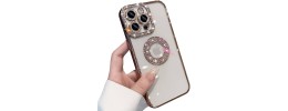 For iPhone 12 & iPhone 12 Pro (Open Camera Hole) Bling Hybrid Case Cover - H