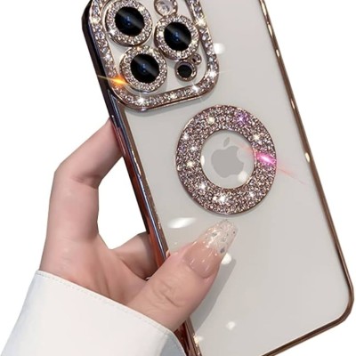 For iPhone 12 & iPhone 12 Pro (Open Camera Hole) Bling Hybrid Case Cover - H