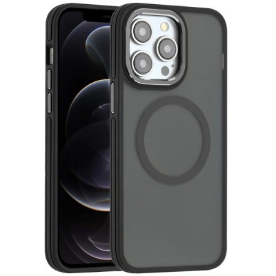 For iPhone 12 & iPhone 12 Pro (Open Camera Hole) Bulk White Paper Card Package Black edged Tempered Glass (Black)