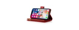 For iPhone 12 & iPhone 12 Pro (Open Camera Hole) Luxury Wallet Card ID Zipper Money Holder Case Cover - Rose Gold