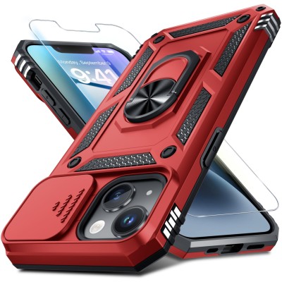 For iPhone 12 & iPhone 12 Pro (Open Camera Hole) (Not Pro) Electroplated Grid Diamond Lines TPU Case Cover - Red